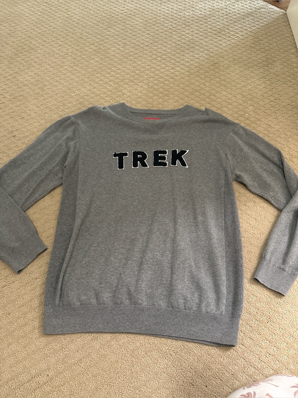TREK Gray Crewneck Sweater for Men
